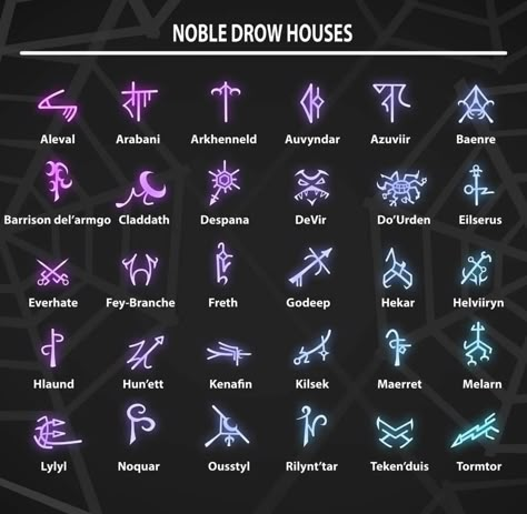 Eilistraee Symbol, Eldritch Magic Aesthetic, Drow Names Dnd, Bg3 Drow Tav Ideas, Dnd Underdark, Drow Names, Drow Dnd, Dnd Symbols, Dnd Drow