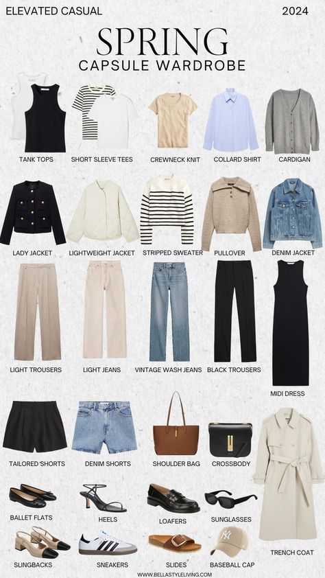 spring capsule wardrobe 2024 Outfit For Spring 2024, Outfits Spring 2024 Women, Spring 2024 Wardrobe Capsule, Capsule Wardrobe Outfits Spring 2024, French Spring Capsule Wardrobe 2024, Spring 24 Outfits, Chic Spring Outfits 2024, Europe Spring Capsule Wardrobe, Fall Spring Outfits