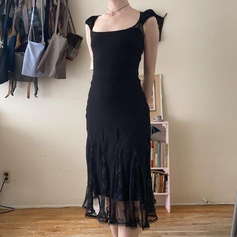 Vintage Betsey Johnson New York Sheer Slip... - Depop Pretty Cardigans, Sheer Slip Dress, Betsey Johnson Dress, Vintage Betsey Johnson, Deep Winter, Little Outfits, Betsy Johnson, Fashion Baby, Fashion Fits