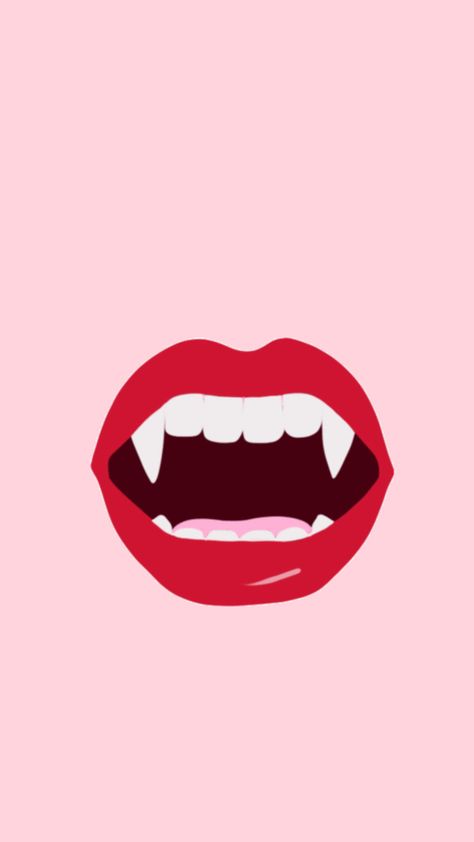 Vampire Lips Painting, Lips With Fangs Drawing, Vampire Fangs Drawing, Vampire Lips Drawing, Stitch Toothless, Diy Tattoos, Halloween Pfps, Vampire Mouth, Troom Troom