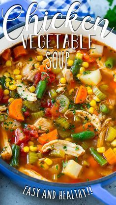 Chicken Soup Veggies, Broth Type Soups, Chicken And Veggie Soup Crockpot, Shredded Chicken Vegetable Soup, Soup Vegetables Recipes, Dice Tomatoes Recipes, Chicken Vegetable Soup Recipes Crockpot, Chicken Soup Vegetable, Chicken Tomato Vegetable Soup