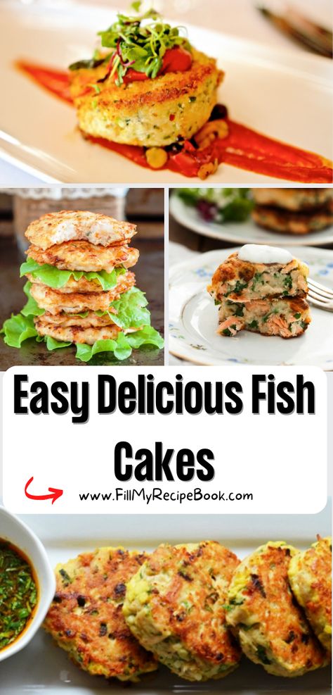 Easy Delicious Fish Cakes - Fill My Recipe Book Thai Fish Cakes Recipe, Fish Cakes Recipe Easy, Fish Loaf Recipe, Leftover Fish Recipes, Fishcakes Recipe, Homemade Fish Cakes, Easy Fish Cakes, Recipe Ideas Easy, Cakes From Scratch