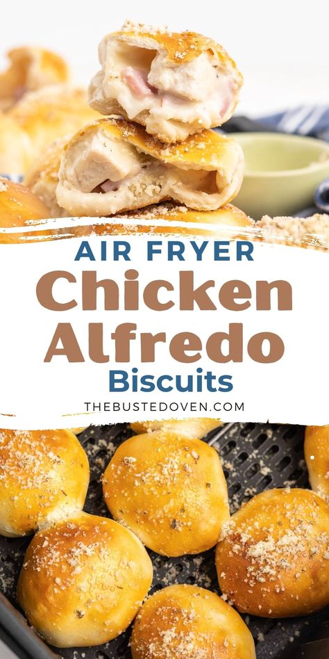 Air Fryer Chicken Alfredo Recipe, Pillsbury Biscuit Recipes Air Fryer, Chicken Cordon Bleu Bites, Myplate Recipes, Cheese Air Fryer, Biscuit Recipes Dinner, Pillsbury Biscuit Recipes, Bisquick Chicken, Recipe Development