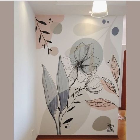 House Wall Paint, Wall Paint Ideas, Home Wall Painting, Wall Murals Diy, Wall Makeover, Creative Wall Painting, Diy Wall Painting, Wall Painting Decor, Wall Murals Painted