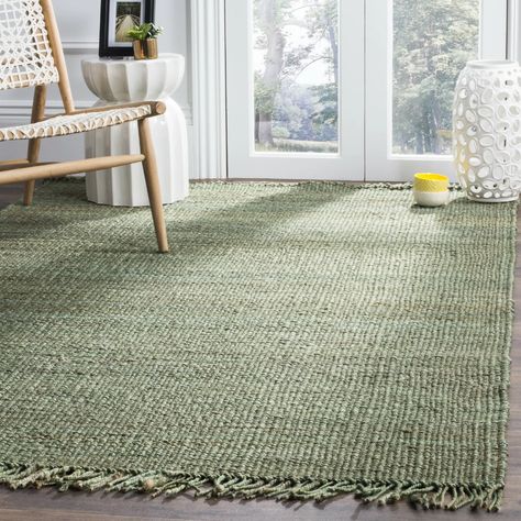 Breakwater Bay Fitzwater Striped Handmade Flatweave Jute/Sisal Green Area Rug & Reviews | Wayfair Natural Fiber Area Rug, Fringe Rugs, Jute Area Rug, Sisal Area Rugs, Braided Area Rugs, Home Luxury, Jute Area Rugs, Natural Fiber Rugs, Black Area Rugs