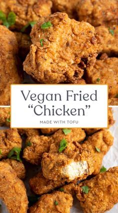 Vegan Meat Recipe, Vegan Fried Chicken, Tofu Recipes Vegan, Vegan Fries, Marinated Tofu, Tofu Recipe, Tofu Dishes, Tasty Vegetarian Recipes, Tofu Recipes