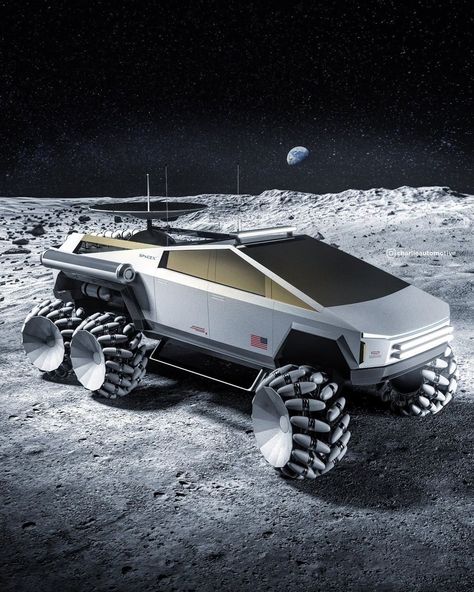 Lunar Rover, Tesla Cybertruck, Tesla Roadster, Tesla S, Bugatti Veyron, Design Industrial, Futuristic Cars, Space Station, Space Travel