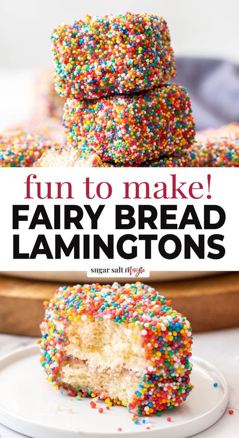 Fairy Bread Australian, Fairy Cakes Recipe, Fairy Bread Recipe, Osc Activities, Aussie Recipes, Fluffy Sponge Cake, Baking Challenge, Aussie Food, Fairy Bread