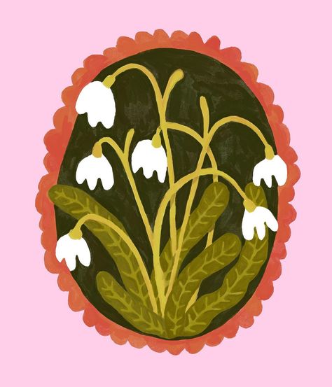 It’s officially spring in Sweden and I’ve seen snowdrops!!! 🥳☺️🫶🏼 I’m really happy with this little drawing, might make it into a sticker!… | Instagram Cute Patterns To Paint, Cute Flowers Stickers, Happy Illustration, Spring Illustration, Print Ideas, Spring Design, Graphic Design Fun, Illustrators On Instagram, Spring Flower