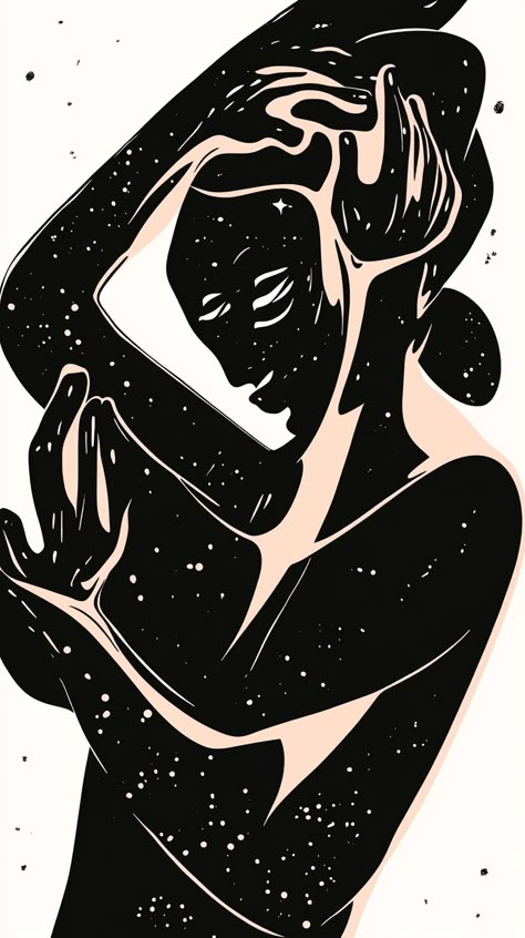 Dynamic artwork of Gemini as a fierce woman, inspired by Cleon Peterson's bold, monochrome style. Embrace the duality and power of this air sign in a striking visual composition. Gemini Aesthetic, Visual Composition, Dynamic Artwork, Monochrome Style, Fierce Women, Air Signs, Monochrome Fashion, Zodiac Signs, Composition