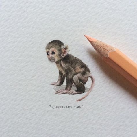 Monkey Drawing, African Tattoo, Monkey Tattoos, Petit Tattoo, Kunst Tattoos, Year Of The Monkey, Monkey Art, Cute Monkey, February 8