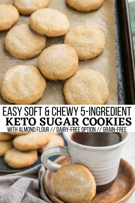 Almond Flour Sugar Cookie Recipe, Keto Sugar Cookies, Cookies Made With Almond Flour, Cookies With Almond Flour, Almond Flour Desserts, Healthy Sugar Cookies, Almond Flour Recipes Cookies, Best Gluten Free Desserts, Almond Flour Cookies