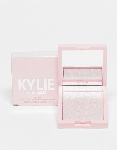 Kylie Cosmetics Kylighter Illuminating Powder 040 Princess Please-Pink Kylie Makeup Products, Kylie Highlighter, Streamer Makeup, Pink Makeup Products, Kylie Beauty, Kylie Cosmetics Highlighter, Icy Pink, Kylie Makeup, Sephora Skin Care