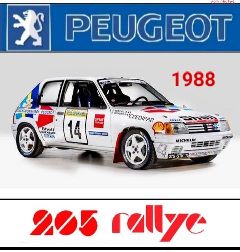 #Peugeot 205 Rallye(1988) Peugeot 205 Gti, 205 Gti, Auto Racing, Car Mechanic, Peugeot 205, Peugeot, Race Cars, Lion, ? Logo