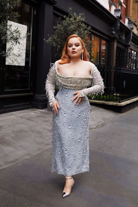 Nicola Coughlan, British Vogue, Silver Dress, Corset Style, Sustainable Clothing, Red Hair, Red Carpet, High Fashion, Celebrity Style