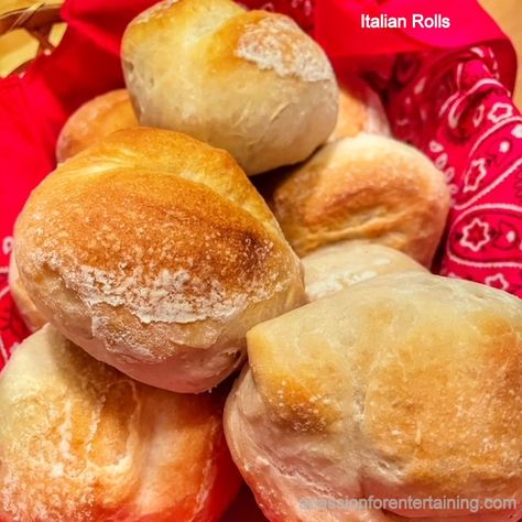 Italian Rolls - my #1 recipe for 2 years in a row! Italian Dinner Rolls Recipe, Italian Bread Rolls, Italian Rolls Homemade, Italian Bread Rolls Recipe, Bacci Rolls Recipe, Italian Buns, Crusty Buns Recipe, Italian Rolls Recipe, Crusty Dinner Rolls