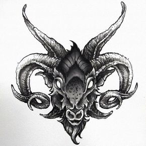 Ulisses' billy-goat. Bode do Ulisses. In some weeks you'll see the tattoo. I… Devil Goat Tattoo, Goat Tattoo Design, Horns Tattoo, Tattoo Goat, Goat Tattoo, Satanic Tattoos, Black Horns, Ram Tattoo, Capricorn Tattoo