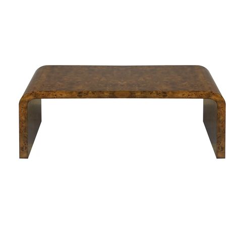 WorldsAway Newbury Coffee Table & Reviews | Wayfair Sled Coffee Table, Wood Sled, Burl Wood, Coffee Table Wayfair, Rectangular Coffee Table, Under Cabinet Lighting, Pergola Shade, Coffee Table Setting, Burled Wood