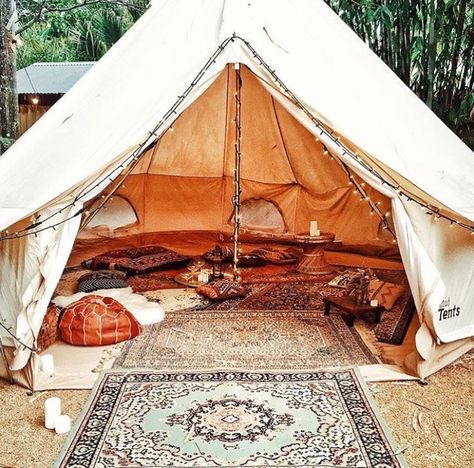 Boho inspo engagement shoot Boho Tent, Backyard Tent, Zelt Camping, Pavers Backyard, Backyard Camping, Tent Decorations, Bell Tent, Camping Glamping, Camping Hacks