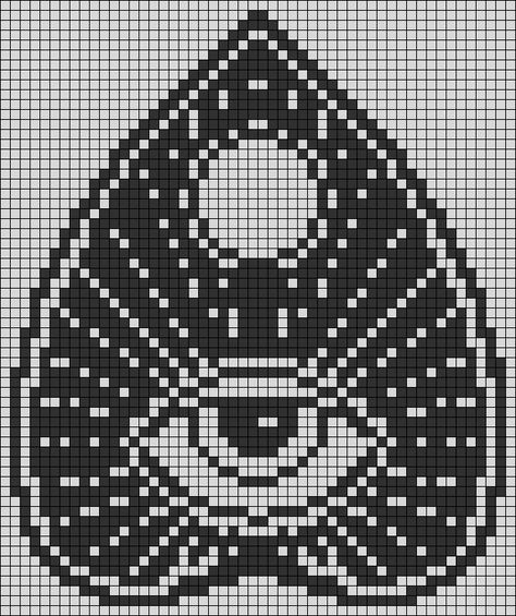 Alpha Pattern Tarot Card, Ouija Board Cross Stitch Pattern, Ouija Board Alpha Pattern, Ouija Cross Stitch, Evil Eye Pixel Art, Eye Alpha Pattern, Witchy Pixel Art Grid, Witchy Pixel Art, Gothic Pixel Art