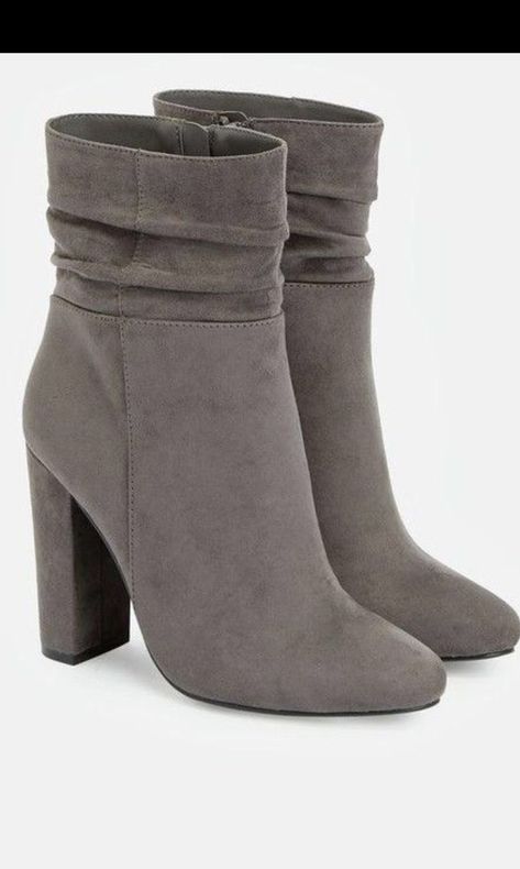 Justfab Boots, Gray Boots, Slouch Boots, Gray Shoes, Boots Platform, Grey Booties, Trendy Boots, Fancy Shoes, Grey Boots