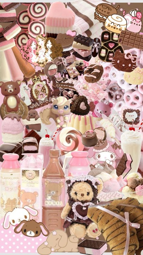 Neapolitan Aesthetic Wallpaper, Neopolitan Wallpapers, Neapolitan Wallpaper, Cutecore Wallpaper, Pink Wallpaper Kawaii, Royal High Outfits Ideas Cheap, Kawaii Cutecore, Pfp Pics, Strawberry Chocolate