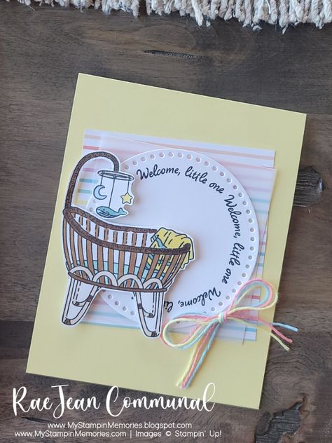 CASE-ING TUESDAY #445 - CRADLED IN LOVE Stampin Up Baby Cards, Welcome Baby Cards, Baby Cards Handmade, Scrapbooking Layouts Baby, How To Make Scrapbook, Love Stamps, Cat Cards, Baby Shower Cards, Card Kits