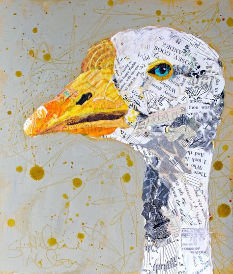 Mixed media Newspaper Art, Collage Art Projects, Paper Collage Art, Magazine Collage, Arte Animal, Paper Collage, Mixed Media Collage, Art Plastique, Art Abstrait