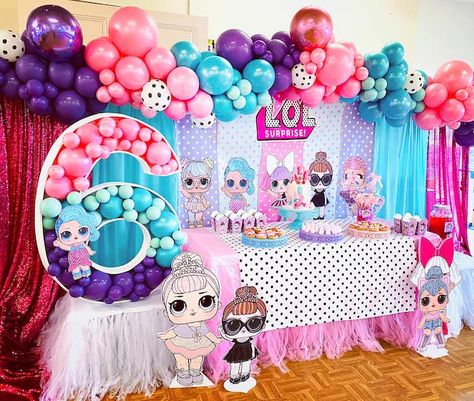 Lol Surprise Birthday Party, Surprise Party Decorations, Lol Surprise Birthday, Suprise Birthday, 7th Birthday Party Ideas, Party Decoration Ideas, Surprise Birthday Party, Girls Birthday Party Themes, 5th Birthday Party Ideas