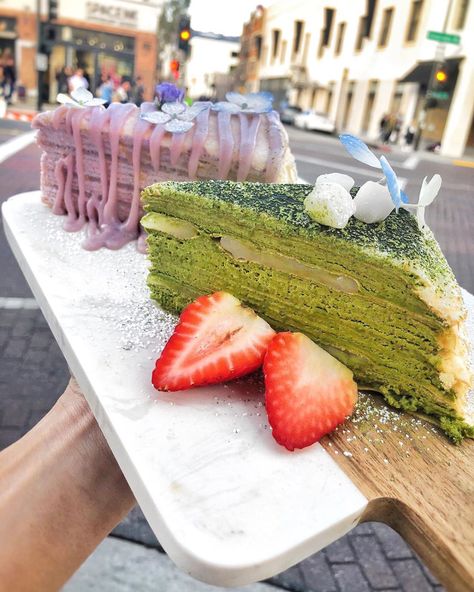 Matcha Cream Puff, Cake Matcha, Matcha Pudding, Sweet Matcha, Cookie Cake Pie, Matcha Cake, French Crepes, Mille Crepe, Matcha Recipe