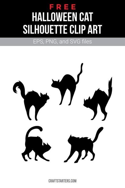 Spooky Cat Silhouette, Black Cat Stencil Halloween, Free Halloween Silhouettes Templates, Halloween Cat Svg Free, Halloween Silhouettes Templates Free, Black Cat Silhouette Halloween, Halloween Silhouettes Templates Free Printable, Halloween Sillouette Art Free, Witch Silhouette Templates