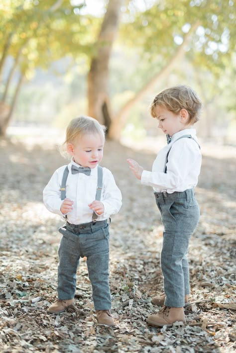 Triunfo Creek Vineyard wedding, ring bearer, grey overalls Ring Bearer Outfit Rustic, Ring Bearer Outfits, Rustic Wedding Ring Bearer Outfit, Rustic Wedding Outfit, Wedding In A Church, Ring Bearer Outfit With Suspenders, Ring Bearer Overalls, Baby Ring Bearer, Suspenders Wedding Ring Bearer