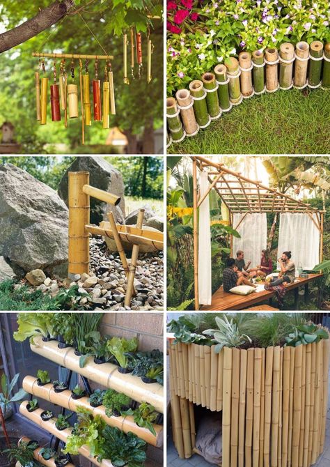 Inspiring DIY Bamboo Garden Projects... - Amazing Craft Ideas Diy Bamboo, Amazing Craft Ideas, Japanese Garden Ideas, Bamboo Decor, Bamboo Garden, Landscape Architecture Design, Chicken Coop, Japanese Garden, Garden Projects