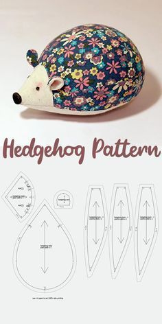 DIY Fabric Hedgehog Toy | Pincushion Free Hedgehog Sewing Pattern, Hedgehog Sewing Pattern Free, Pincushions To Make Ideas, Felt Hedgehog Pattern, Fabric Animals Patterns Free Sewing, Animal Sewing Patterns Free Templates, Free Felt Animal Patterns, Stuffed Animal Patterns Free Templates, Hedgehog Sewing Pattern