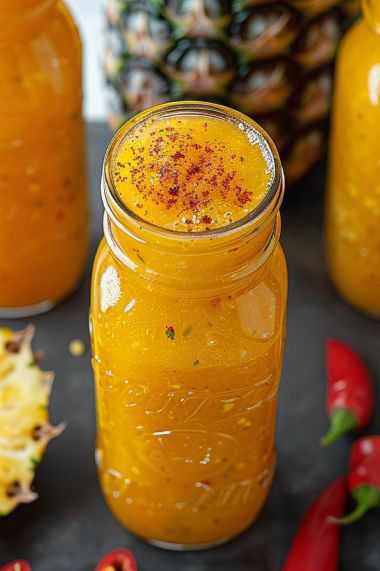 Discover how to make Pineapple Habanero Hot Sauce at home! This sweet and spicy sauce is perfect for adding a burst of flavor to tacos, grilled meats, and more. Easy step-by-step instructions included! #hotsaucerecipe #pineapplehotsauce #spicyrecipes Pineapple Habanero Sauce Recipes, Habanero Peach Jam, Pineapple Hot Sauce Recipe, Pineapple Hot Sauce, Jalapeno Hot Sauce Recipe, Habanero Hot Sauce Recipe, Habanero Sauce Recipe, Pineapple Habanero Sauce, Summer Cookie Recipes