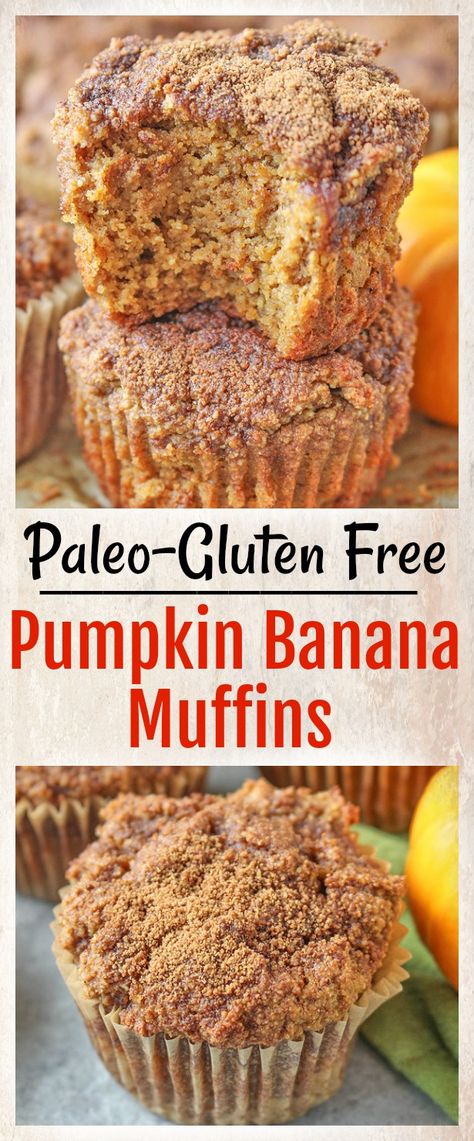 Paleo Pumpkin Recipes, Paleo Banana Muffins, Pumpkin Banana Muffins, Banana Muffins Easy, Paleo Muffins, Recipes Pumpkin, Paleo Banana, Paleo Baking, Pumpkin Banana