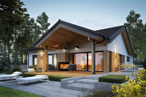 Modern Bungalow Exterior, Bungalow Exterior, Modern Bungalow House, Modern Barn House, Bungalow Design, Modern Bungalow, Bungalow House, Bungalow House Design, Design Exterior