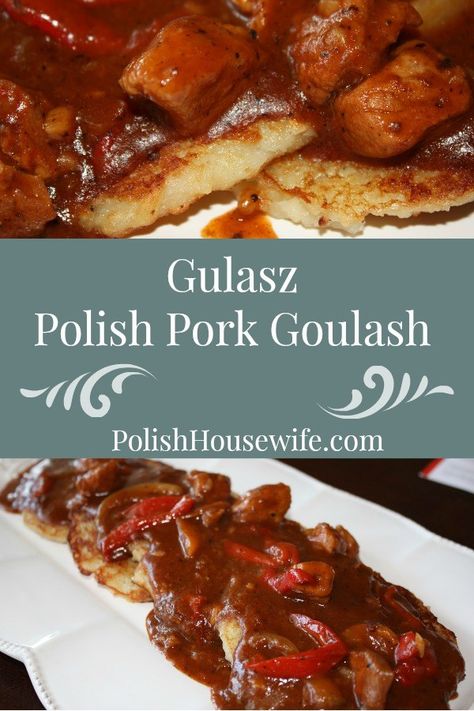 Try Full of Flavor Polish Pork Goulash - Gulasz! #polishrecipe #polishfood #pork #polishhousewife PolishHousewife.com Pork Goulash, Polish Dishes, Board Recipes, Cultural Foods, Polish Foods, Slovak Recipes, Heritage Recipes, Polish Heritage, Recipes Pork