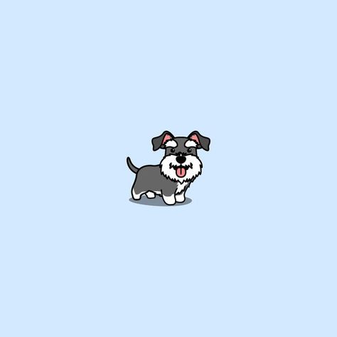 Schnauzer Drawing, Paw Cartoon, Miniature Schnauzer Puppy, Easy Animal Drawings, Dog Illustrations, Miniature Schnauzer Puppies, Cute Beagles, Cute Miniature, Dog Icon