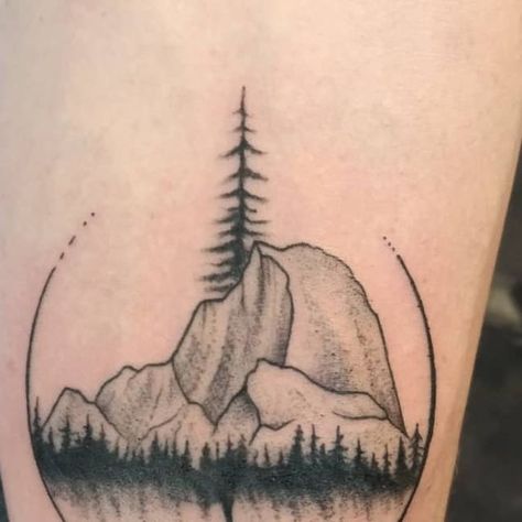 Yosemite Tattoo, Landscape Tattoo, Petite Tattoos, October 5, S Tattoo, Tattoo On, Blackwork, Tattoos For Guys, Tatting