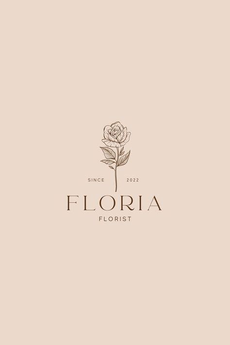 This is an simple and minimal flower logo design for small businesses. Flower Company Logo Design, Logo Ideas For Flower Shop, Florist Shop Logo Ideas, Flower Shop Logos Ideas, Logo For Flower Shop Branding, Floral Design Logos, Flower Business Logo Ideas, Flowershop Logo Ideas, Logo Design Inspiration Flower