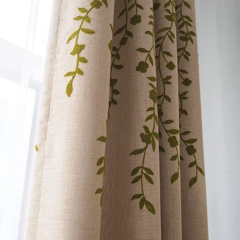 Curtains For Green Bedroom, Green Curtains Living Room, Green Curtains Bedroom, Olive Living Rooms, Olive Green Curtains, Sage Green Curtains, Cottagecore Living Room, Bedroom Silver, Taupe Curtains