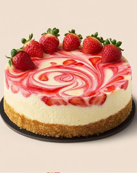 Strawberry Swirl Cheesecake - Recipessin Chocolate Swirl Cheesecake, Strawberry Swirl Cheesecake, Dehydrated Strawberries, Cake Bars Recipe, Banana Split Cake, Strawberry Cheesecake Recipe, Beautiful Marriage, Swirl Cheesecake, Delicious Deserts