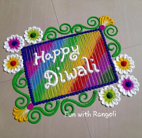 Laxmi Pujan Rangoli, Laxmi Pujan, Freehand Rangoli Design, Rangoli Making, Multicoloured Nails, Happy Diwali Rangoli, 3d Rangoli, Diwali Ideas, Freehand Rangoli