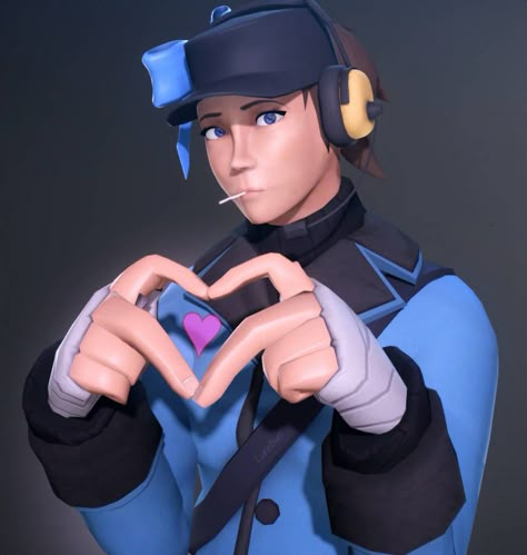 Tf2 Female Scout, Tf2 Cosplay, Scout Tf2, Tf2 Pyro, Tf2 Funny, Transition Goals, Team Fortess 2, Hand Heart, Red Team