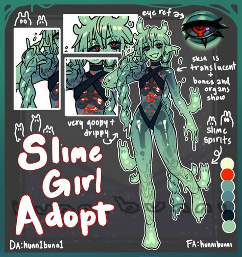 Slime Girl, Mythical Creatures Art, Creature Concept Art, Discord Server, 영감을 주는 캐릭터, Character Design References, Art Inspiration Drawing, Funky Art, Creature Design