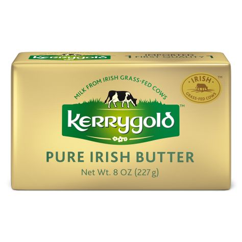 Salted Butter | Kerrygold USA Cow Feed, Kerrygold Butter, Irish Butter, Natural Cheese, Best Butter, Garlic Head, Butter Cheese, Flavored Milk, Grass Fed Butter