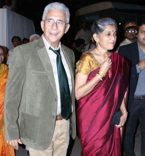 Ratna Pathak, Naseeruddin Shah, Beautiful Couple, Projects To Try, Saree, Celebrities, Quick Saves