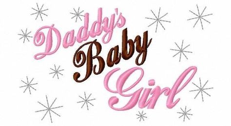 Daddy's Baby Girl onesie by OhBabyBowTique9 on Etsy, $18.00 Girl Embroidery Designs, Girl Embroidery, Mommy Baby, Star Stitch, Baby Sewing, Baby Bibs, Make And Sell, Instant Download Etsy