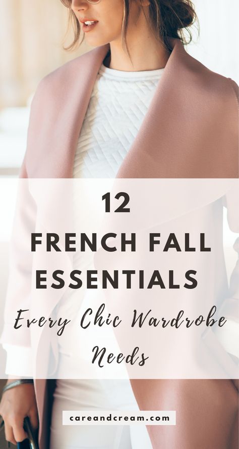 Discover the 12 French Fall Wardrobe Essentials for a chic aesthetic! From Parisian chic basics to French fall fashion staples, this guide has everything you need to perfect your fall style. Create endless French fall outfits and curate a timeless French capsule wardrobe that exudes elegance. Fall Outfits Women Italy, Basic Staples Outfits, French Fall Outfits 2024, Fall Outfits Parisian Style, Classic Fall Capsule Wardrobe 2023, French Fall Fashion 2024, Paris In October Outfits Women, French Fall Capsule Wardrobe, Paris Fall Outfits Travel